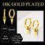 U7 Klappcroelen mit Kegel Anhänger 18k vergoldet Kleine Creolen Ohrringe Gotik Biker Punk Rock Huggie Kreolen Modeschmuck Accessoire