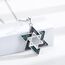 ABIGY Davidstern Halskette 925 Sterling Silber Davidstern Kette mit Türkis Anhänger Jüdischen Hexagramm Amulett Schmuck Geschenke für Damen Männer