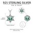 ABIGY Davidstern Halskette 925 Sterling Silber Malachit Davidstern Kette Malachit Anhänger mit Kreuz Hexagramm Halskette Jüdischer Schmuck Amulett Schmuck Männer Damen Geschenke