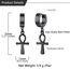 U7 Klappcroelen mit Ankh-Kreuz Anhänger schwarz Edelstahl Kleine Creolen Ohrringe Gotik Biker Punk Rock Huggie Kreolen Modeschmuck Accessoire