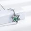 ABIGY Davidstern Halskette 925 Sterling Silber Malachit Davidstern Kette Malachit Anhänger mit Kreuz Hexagramm Halskette Jüdischer Schmuck Amulett Schmuck Männer Damen Geschenke