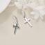 YFN Kreuz Ohrringe Sterling Silber Türkis Baumeln Tropfen Ohrringe Schmuck Geschenk für Damen