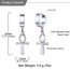 U7 Kleine Creolen mit Ankh-Kreuz Anhänger Edelstahl Biker Gotik Hängeohrringe Punk Rock Huggie Kreolen Hoop Earrings Modeschmuck für Männer Frauen