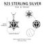 ABIGY Onyx Davidstern Halskette 925 Sterling Silber Davidstern Kette Kreuz Onyx Anhänger Hexagramm Halskette Jüdisches Amulett Schmuck Geeignet für Männer Damen Geschenke