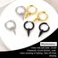 U7 Kleine Creolen mit Kegel Anhänger Schwarz Biker Gotik Hängeohrringe Punk Rock Huggie Kreolen Hoop Earrings Modeschmuck für Männer Frauen