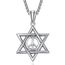 David Sterne Halskette Sterling Silber Davidstern Anhänger Kette Davidstern mit Peace Zeichen Kette Friedenszeichen Halskette David Stern Schmuck Geschenk für Herren Männer