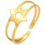 unift Davidstern Hebräischer Ring für Frauen Männer Edelstahl Hexagramm Einfaches Hebräischen Segen Chai Offene Ringe Schmuck Geschenke Chanukkah, Edelstahl, hummerfalle