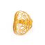 TEAMER Davidstern-Ring aus Edelstahl, verstellbar, Vintage-Fingerring, jüdischer Magen-Amulett-Schmuck für Frauen (Stil 1 – Gold)