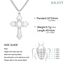 kkjoy Kreuz mit Davidstern Anhänger Halskette Ohrringe Schlüsselanhänger Edelstahl Hexagramm am Kreuz Gebetsamulett Schmuck für Frauen Männer (Halskette B (3mm Kreuzkette, 45+5cm)-Silber)