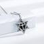ABIGY Onyx Davidstern Halskette 925 Sterling Silber Davidstern Kette Kreuz Onyx Anhänger Hexagramm Halskette Jüdisches Amulett Schmuck Geeignet für Männer Damen Geschenke