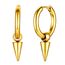 U7 Klappcroelen mit Kegel Anhänger 18k vergoldet Kleine Creolen Ohrringe Gotik Biker Punk Rock Huggie Kreolen Modeschmuck Accessoire