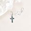 YFN Türkis Kreuz Ohrringe Sterling Silber Religiöses Kreuz Ohrringe Baumeln Tropfen Ohrringe Schmuck Christliche Geschenke für Damen