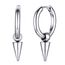 U7 Punk Creolen Ohrringe für Männer Frauen Hip-Hop Klappcreolen mit Kegel Anhänger Edelstahl Kleine Huggie Kreolen Modeschmuck Accessoire