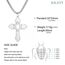 kkjoy Kreuz mit Davidstern Anhänger Halskette Ohrringe Schlüsselanhänger Edelstahl Hexagramm am Kreuz Gebetsamulett Schmuck für Frauen Männer (Halskette C (Kastenkette, 60cm)-Silber)