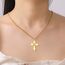 kkjoy Kreuz mit Davidstern Anhänger Halskette Ohrringe Schlüsselanhänger Edelstahl Hexagramm am Kreuz Gebetsamulett Schmuck für Frauen Männer