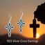 YFN Keltisches Kreuz Ohrringe Sterling Silber Baumeln Tropfen Hängend Leverback Kreuz Ohrringe Religion Schmuck Christen Geschenke für Damen Herren