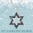 ABIGY Davidstern Halskette 925 Sterling Silber Davidstern Kette mit Türkis Anhänger Jüdischen Hexagramm Amulett Schmuck Geschenke für Damen Männer