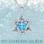 ABIGY Davidstern Kette 925 Sterling Silber Halskette mit Kreuz Opal Anhänger Hexagramm Davidstern Kette Jüdischen Hexagramm Amulett Schmuck Geschenke für Männer Damen