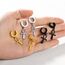 U7 Kleine Creolen mit Ankh-Kreuz Anhänger Edelstahl Biker Gotik Hängeohrringe Punk Rock Huggie Kreolen Hoop Earrings Modeschmuck für Männer Frauen