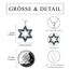 ABIGY Davidstern Halskette 925 Sterling Silber Davidstern Kette mit Türkis Anhänger Jüdischen Hexagramm Amulett Schmuck Geschenke für Damen Männer