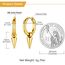 U7 Klappcroelen mit Kegel Anhänger 18k vergoldet Kleine Creolen Ohrringe Gotik Biker Punk Rock Huggie Kreolen Modeschmuck Accessoire
