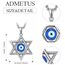 David Stern Halskette Sterling Silber Davidstern Anhänger Kette Davidstern mit Böses Auge Kette David Sterne Schmuck Geschenk für Herren Männer