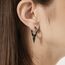 U7 Kleine Creolen mit Kegel Anhänger Schwarz Biker Gotik Hängeohrringe Punk Rock Huggie Kreolen Hoop Earrings Modeschmuck für Männer Frauen