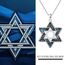 ABIGY Davidstern Halskette 925 Sterling Silber Davidstern Kette mit Türkis Anhänger Jüdischen Hexagramm Amulett Schmuck Geschenke für Damen Männer