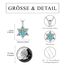 ABIGY Davidstern Kette mit Kreuz 925 Sterling Silber Opal Anhänger Hexagramm Davidstern Kette Jüdischen Hexagramm Amulett Schmuck Geschenke für Damen Männer