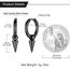 U7 Kleine Creolen mit Kegel Anhänger Schwarz Biker Gotik Hängeohrringe Punk Rock Huggie Kreolen Hoop Earrings Modeschmuck für Männer Frauen