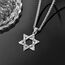 David Stern Kette Sterling Silber Davidstern Anhänger Halskette Herren Hexagramm Kette Davidstern Amulett Schutz Schmuck Geschenk für Herren Männer