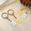 TEAMER Bring Them Home Now Schlüsselanhänger, Edelstahl, jüdisch, hebräisch, Erkennungsmarke, Schmuck für Männer und Frauen, Davidstern – Gold, 24.9*25.2mm