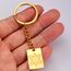 TEAMER Bring Them Home Now Schlüsselanhänger, Edelstahl, jüdisch, hebräisch, Erkennungsmarke, Schmuck für Männer und Frauen, Davidstern – Gold, 24.9*25.2mm