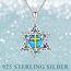 ABIGY Davidstern Kette mit Kreuz 925 Sterling Silber Opal Anhänger Hexagramm Davidstern Kette Jüdischen Hexagramm Amulett Schmuck Geschenke für Damen Männer