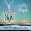 ABIGY Davidstern Halskette 925 Sterling Silber Malachit Davidstern Kette Malachit Anhänger mit Kreuz Hexagramm Halskette Jüdischer Schmuck Amulett Schmuck Männer Damen Geschenke