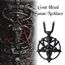 Church Of Satan Siegel von Baphomet Satanic Ziege von Mendes Ziegenkopf Teufel Anhänger Luzifer Halskette, invertierte Pentagramm Amulett Schmuck für Männer Jungen
