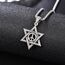 David Sterne Halskette Sterling Silber Davidstern Anhänger Kette Davidstern mit Peace Zeichen Kette Friedenszeichen Halskette David Stern Schmuck Geschenk für Herren Männer