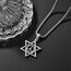 David Sterne Halskette Sterling Silber Davidstern Anhänger Kette Davidstern mit Peace Zeichen Kette Friedenszeichen Halskette David Stern Schmuck Geschenk für Herren Männer