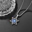 David Stern Halskette Sterling Silber Davidstern Anhänger Kette Davidstern mit Böses Auge Kette David Sterne Schmuck Geschenk für Herren Männer