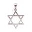 ForFox Vintage Echt 925 Sterling Silber Hexagramm Davidstern Anhänger für Herren Damen