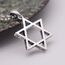 ForFox Vintage Echt 925 Sterling Silber Hexagramm Davidstern Anhänger für Herren Damen