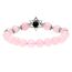 mookaitedecor Davidstern Heilstein Armband für Unisex, 16cm elastisch, Rosenquarz Hexagramm Edelstein Perlen Charm Stretch Armband