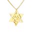 EUEAVAN Jüdisches Gebet Shema Yisrael Halskette für Frauen Zweifarbige Davidstern Halskette Hear O Israel Anhänger Judaica Sh'ma Yisrael Schmuck Hebräisch Kabbalah Segen Geschenk Männer (gold)