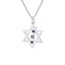 EUEAVAN Davidstern Halskette für Frauen Palästina Halskette Judenstern Land Flagge Karte Anhänger Naher Osten Arabischer Nationalschmuck Judaica Geschenke Männer (silver)
