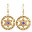 Davidstern-Ohrringe für Damen, Edelstahl, hebräische Inschrift, Hexagramm, blauer Diamant, rund, baumelnde Ohrringe, Megan-Stern, jüdischer Schmuck, Einheitsgröße, Edelstahl, Kein Edelstein
