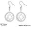 Ohrringe Davidstern für Damen, Edelstahl, Hexagramm, hebräische Schrift, blauer Diamant, rund, Stern, Megan, jüdischer Schmuck, Einheitsgröße, Edelstahl, Nein