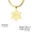 VASSAGO Davidstern Halskette für Frauen Jüdischer Stern mit Menorah Halskette aus Edelstahl Chanukka Anhänger Halskette für Männer Israel Religiöser Schmuck (Gold Halskette-Schlangen kette)