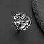Amaxer Am Israel Chai Ring für Frauen Davidstern Jüdisches Judaica Hebräisch Kabbalah Segensring Religiöser Fingerring (Silber, Diameter 21mm)