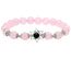 mookaitedecor Davidstern Heilstein Armband für Unisex, 16cm elastisch, Rosenquarz Hexagramm Edelstein Perlen Charm Stretch Armband