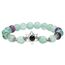 mookaitedecor Davidstern Heilstein Armband für Unisex, 16cm elastisch, Fluorit Hexagramm Edelstein Perlen Charm Stretch Armband